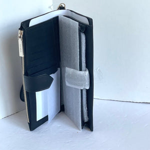 Kate Spade Staci Phone Wallet Wristlet Womens Black Leather ID Credit Card
