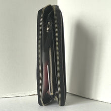 Load image into Gallery viewer, Kate Spade Sylvia Pink Floral Slim Wallet Womens Black Saffiano Zip Around