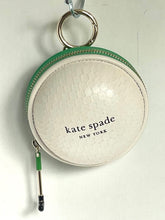 Load image into Gallery viewer, Kate Spade Tee Time Golf Leather Coin Purse White Green Leather Collection Wallet