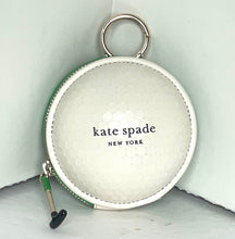 Load image into Gallery viewer, Kate Spade Tee Time Golf Leather Coin Purse White Green Leather Collection Wallet