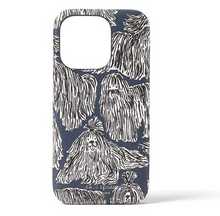 Load image into Gallery viewer, Kate Spade iPhone 14 Case Morgan Showdogs Blue Leather Wrap Protective