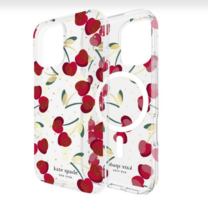Kate Spade iPhone 15/14/13 Case Cherry Dot Clear MagSafe Lightweight 6.1