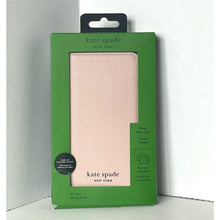 Load image into Gallery viewer, Kate Spade iPhone 15 Pro Wallet Folio Case Pale Vellum Wireless Charge