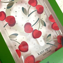 Load image into Gallery viewer, Kate Spade iPhone 16 Case Cherry Dot Clear MagSafe Lightweight Red Glitter