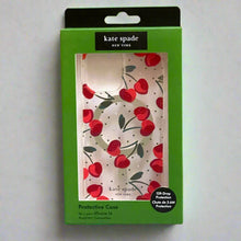 Load image into Gallery viewer, Kate Spade iPhone 16 Case Cherry Dot Clear MagSafe Lightweight Red Glitter