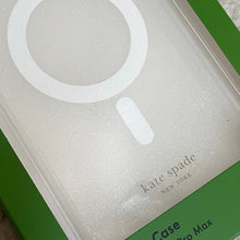 Load image into Gallery viewer, Kate Spade iPhone 16 PRO MAX Case Gold Glitter Clear MagSafe Lightweight