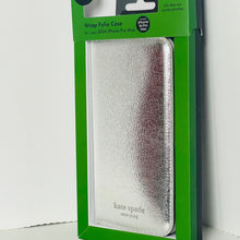 Load image into Gallery viewer, Phone case in packaging with green top and white body, featuring 'kate spade' branding.
