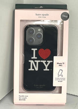 Load image into Gallery viewer, Kate spade iPhone 13 Pro I Love NY Case Black Bumper Shock Protection 6.1 Heart