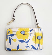 Load image into Gallery viewer, Kate Spade Morgan Sunshine Floral Card Case Wristlet Yellow Keyring