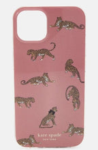 Load image into Gallery viewer, Kate spade 13 Pro Case PInk Leopard Print Cat Bumper Shock Protection 6.1&quot; K0551F0B6-J11