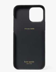 Kate spade 13 Pro Leather Case Crossbody Pearl Handle Pavé Bumper 6.1"