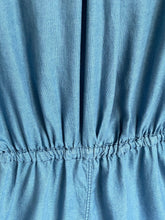 Load image into Gallery viewer, Kooples Romper Womens Medium Blue Short Drawstring Waist Chambray Chambray