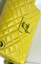 Load image into Gallery viewer, Kurt Geiger Crossbody Womens Yellow Mini Brixton Quilted Leather Shoulder Bag