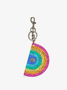 Kurt Geiger Keyring Womens Bag Charm Rainbow Glitter Acrylic Keychain Boxed