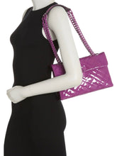 Load image into Gallery viewer, Kurt Geiger Large Brixton Crossbody Womens Lock Purple Drench Patent Leather