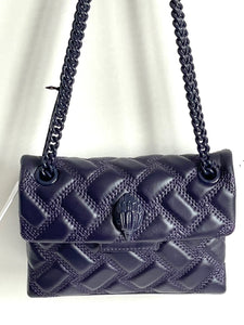 Kurt Geiger Mini Kensington Crossbody Purple  Drench Quilted Leather Bag