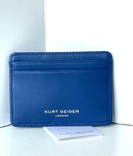 Load image into Gallery viewer, Kurt Geiger Kensington Drench Card Holder Blue Quilted Leather Gift Box