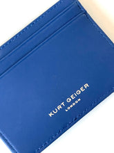 Load image into Gallery viewer, Kurt Geiger Kensington Drench Card Holder Blue Quilted Leather Gift Box