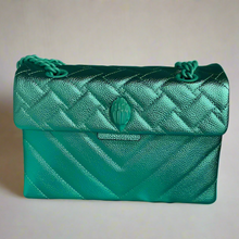 Load image into Gallery viewer, Kurt_Geiger_Kensington_Drench_Medium_Blue_Crossbody_Quilted_Leather_Shoulder_Bag_2