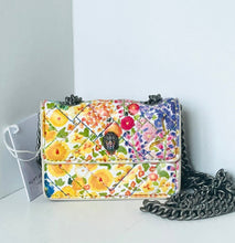 Load image into Gallery viewer, Kurt Geiger Micro Kensington Floral Couture Crossbody Bag Tattie Isles Print Yellow