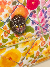 Load image into Gallery viewer, Kurt Geiger Micro Kensington Floral Couture Crossbody Bag Tattie Isles Print Yellow