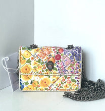 Load image into Gallery viewer, Kurt Geiger Micro Kensington Floral Couture Crossbody Bag Tattie Isles Print Yellow