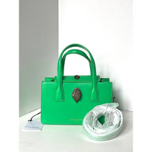 Load image into Gallery viewer, Kurt Geiger Mini Bond Top Handle Neon Green Leather Crossbody Bag