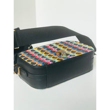 Load image into Gallery viewer, Kurt Geiger Small Kensington Gold Textile Camera Bag Crystal Eagle Crossbody