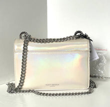 Load image into Gallery viewer, Iridescent handbag with a chain detail on a white background
