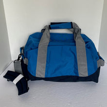 Load image into Gallery viewer, LL Bean Adventure Duffel Small Blue Nylon Water Resistant Bag Carry On 9x18x9