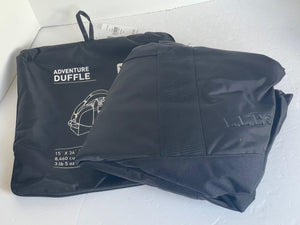 LL Bean Adventure Duffle Extra Large Black Nylon Water Resistant Tote Bag Rugged