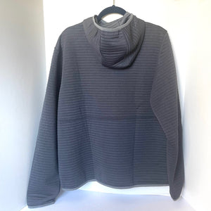 LL Bean Mens Airlight Knit Half-Zip Hoodie Large Gray Performance UV Wicking
