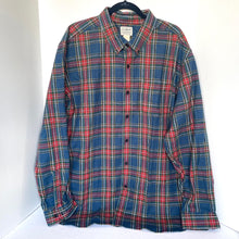 Load image into Gallery viewer, LL Bean Mens Scotch Plaid Flannel Shirt XXL Blue Tartan Cotton Button Down Cozy