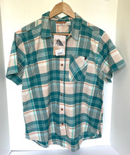 Load image into Gallery viewer, LL Bean Plaid Sport Shirt Womens Large Short Sleeve Plaid Lightweight Wicking