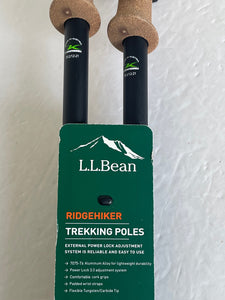 LL Bean Ridge Hiker Hiking Poles Aluminum Lightweight Adjustable Trekking Lock