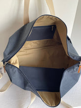 Load image into Gallery viewer, LL Bean Utility Weekender Duffle Extra Large Blue Waxed Tote Bag Lightweight