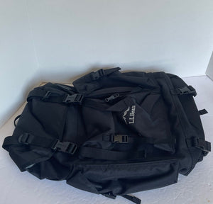 LL Bean Continental Rucksack Large Backpack Black Nylon H2O Laptop Sleeve