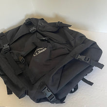 Load image into Gallery viewer, LL Bean Continental Rucksack Large Backpack Black Nylon H2O Laptop Sleeve