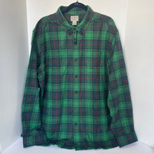 Load image into Gallery viewer, LL Bean Mens Scotch Plaid Flannel Shirt XXL Green Tartan Cotton Button Down Cozy