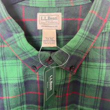 Load image into Gallery viewer, LL Bean Mens Scotch Plaid Flannel Shirt XXL Green Tartan Cotton Button Down Cozy