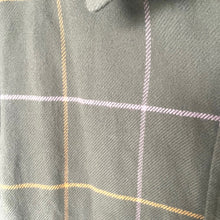 Load image into Gallery viewer, Close-up of a gray fabric with plaid pattern