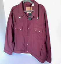 Load image into Gallery viewer, Levi’s Western Denim Trucker Jacket Mens XL Red Point Collar Relaxed Fit