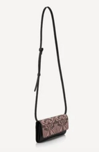 Load image into Gallery viewer, Liberty London Crossbody Clutch Womens Black Floral Suede Leather Soho Ianthe