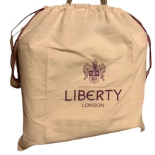 Load image into Gallery viewer, Liberty London Little Marlborough Tote Yellow Canvas Leather Iphis Stripe Bag