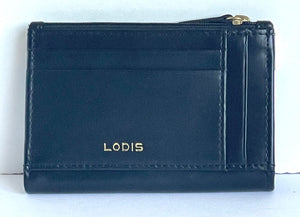 Lodis Wallet Womens Black Bifold RFID Lydia Leather Slim Billfold Snap