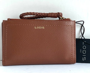 Lodis Wallet Womens Brown Small RFID Leather Bifold Snap Isabella ID Coin Zip