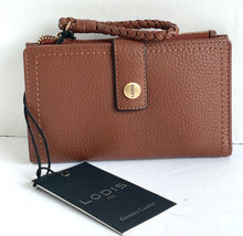 Load image into Gallery viewer, Lodis Wallet Womens Brown Small RFID Leather Bifold Snap Isabella ID Coin Zip
