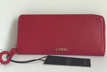 Load image into Gallery viewer, Lodis Wallet Womens Red Accordian RFID Isabella Leather Zip Continental