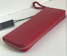 Load image into Gallery viewer, Lodis Wallet Womens Red Accordian RFID Isabella Leather Zip Continental