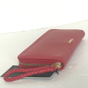 Lodis Continental RFID Slim Wallet Womens Isabella Red Leather Large Zip
